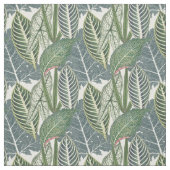緑の熱帯葉 ファブリック (見本)