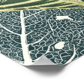 緑の熱帯葉 ポスター (角)