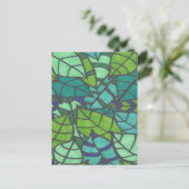 緑の熱帯葉 ポストカード (スタンド正面)