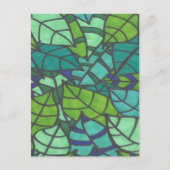 緑の熱帯葉 ポストカード (正面)