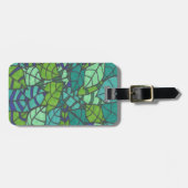 緑の熱帯葉 ラゲッジタグ (正面横)