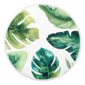 緑の熱帯離れ国の白い夏の楽園 セラミックノブ (正面)