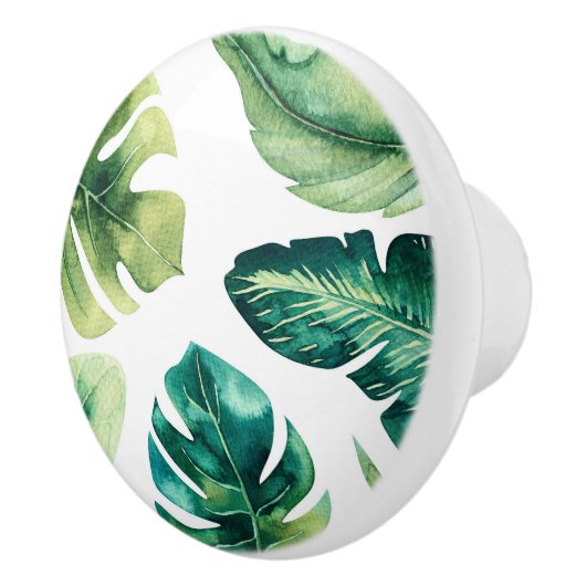 緑の熱帯離れ国の白い夏の楽園 セラミックノブ (右)