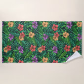 緑の熱帯 ビーチタオル (正面)