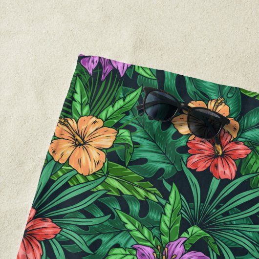 緑の熱帯 ビーチタオル (インサイチュ)