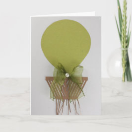 緑の熱気球をパーソナライズ カード