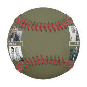 緑の父と子供たち家族の写真, ファミリーダッド写真 野球ボール (裏面)