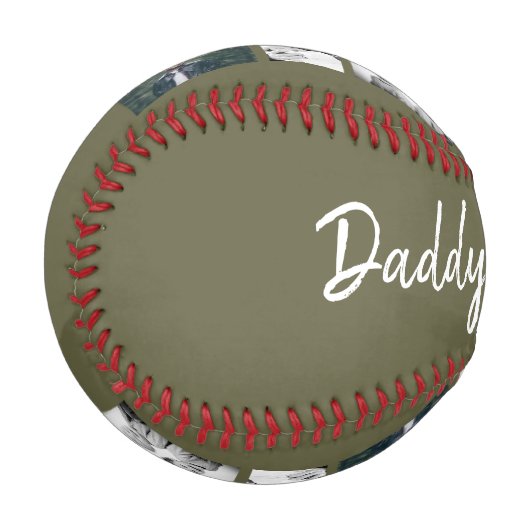 緑の父と子供と家族のパパ写真 野球ボール (正面左)