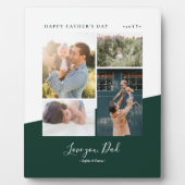 緑の父モダンの日のギフト写真コラージュのプラーク フォトプラーク (正面)