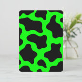 緑の牛柄プリント 招待状 (スタンド正面)