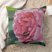 緑の牡丹の花離れと、大 クッション (ブランケット)