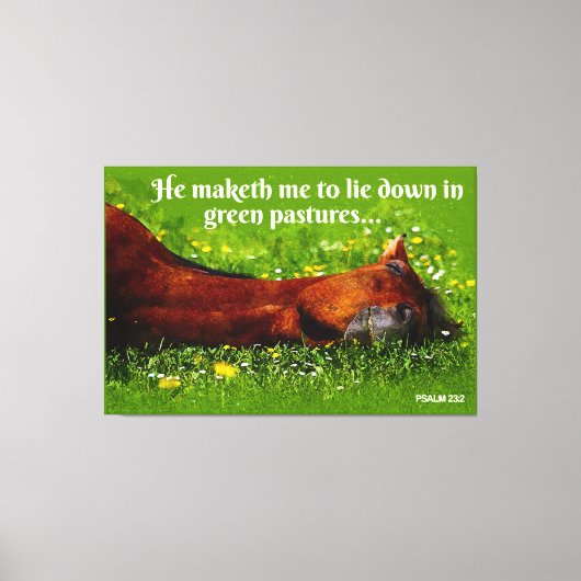 緑の牧場 キャンバスプリント (正面)