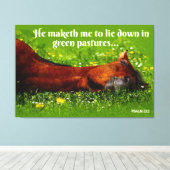 緑の牧場 キャンバスプリント (インサイチュ (ウッドフロア))