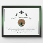 緑の牧師の感謝お祝いイベントギフト フォトプラーク (正面)