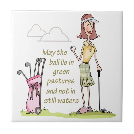 緑の牧草地に横たわる タイル (正面)