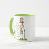 緑の牧草地に横たわる マグカップ (正面左)