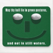 緑の牧草地のマウスのマットまたはパッドのthy球のうそはかもしれないです マウスパッド (正面)