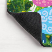 緑の牧草地の羊 マウスパッド (コーナー)