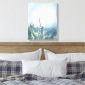 緑の牧草地の自然写真 キャンバスプリント (インサイチュ (寝室))