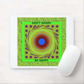 緑の牧草地は幸せになる心配しない素敵な日を持っている。 マウスパッド (マウス)