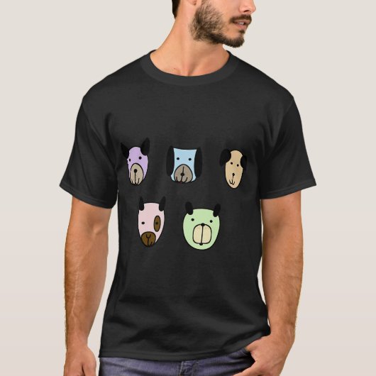 緑の犬柄 Tシャツ (正面)