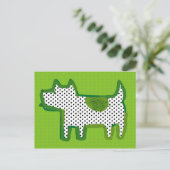 『緑の犬』のデジタル絵画はがき ポストカード (スタンド正面)