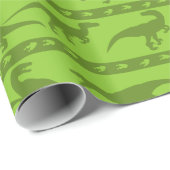 緑の猛禽パターン ラッピングペーパー (ロールコーナー)
