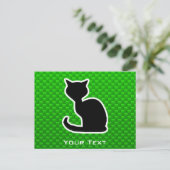 緑の猫 ポストカード (スタンド正面)