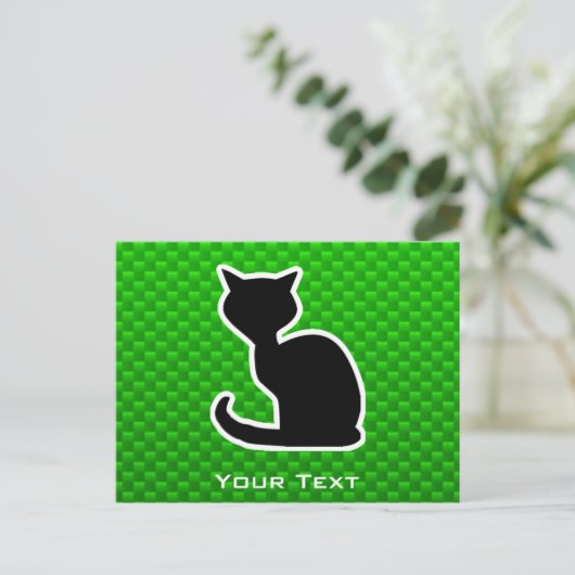 緑の猫 ポストカード (スタンド正面)