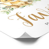 緑の獅子の赤ちゃんシャワーの好意 ポスター (角)