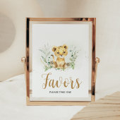 緑の獅子の赤ちゃんシャワーの好意 ポスター