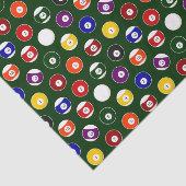 緑の玉突の玉のビリヤードパターン 薄葉紙 (詳細)