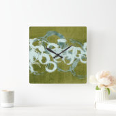 緑の球体I スクエア壁時計 (ホーム)
