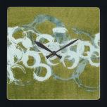 緑の球体I スクエア壁時計<br><div class="desc">家のDécor</div>