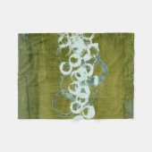 緑の球体I フリースブランケット (正面(横))