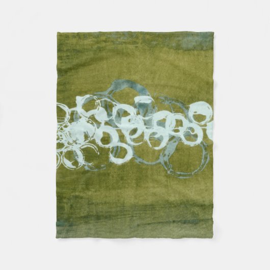 緑の球体I フリースブランケット (正面)