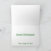 緑の環境にすむクリスマス·サンタフロッグのカード シーズンカード (内部)