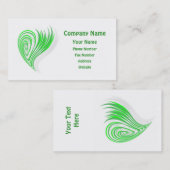 緑の環境に優しいデザインの名刺 名刺 (正面/裏面)