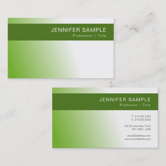 緑の環境の自然はスタイリッシュな贅沢を保護します 名刺 (正面/裏面)