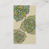 緑の環境の花の中立名刺 名刺 (裏面)