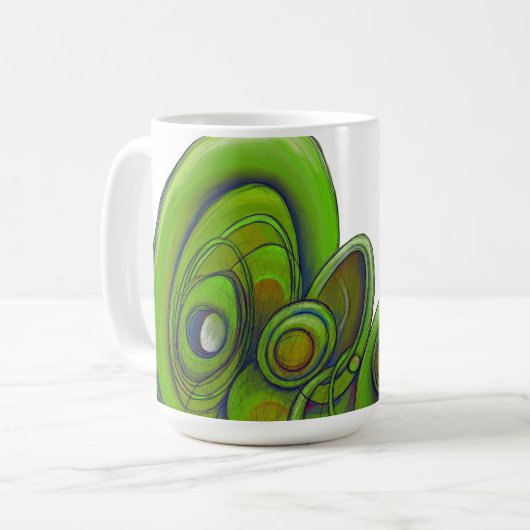 緑の環 コーヒーマグカップ (正面左)