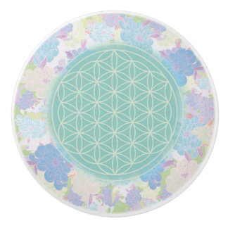 緑の生け花 セラミックノブ