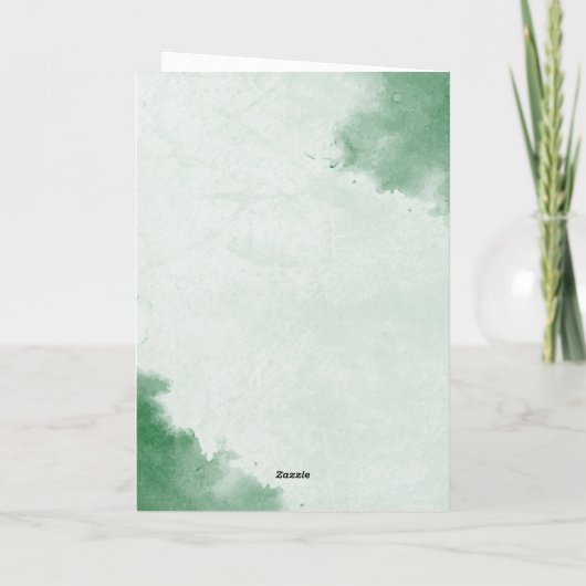 緑の生物学のメンターに感謝 サンキューカード (裏面)