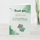 緑の生物学のメンターに感謝 サンキューカード (正面)