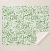 緑の生物学パターン シェルパブランケット (正面(横))