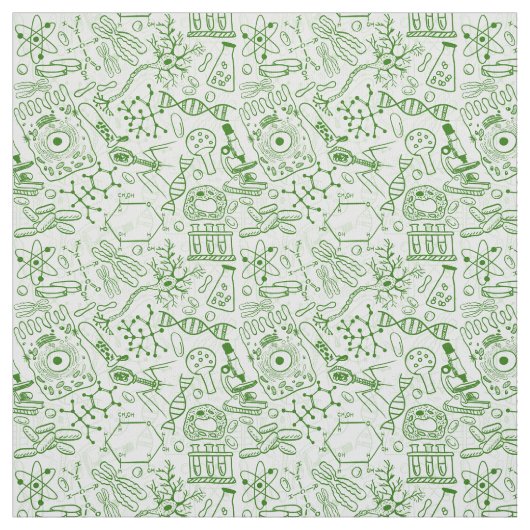 緑の生物学パターン ファブリック (見本)