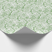 緑の生物学パターン ラッピングペーパー (角)