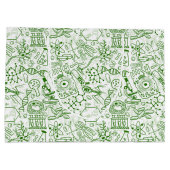 緑の生物学パターン ラージペーパーバッグ (裏面)