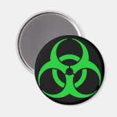 緑の生物学的災害［有害物質］記号 マグネット (正面/裏面)