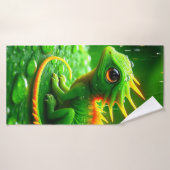 緑の生物 バスタオル (バスタオル)